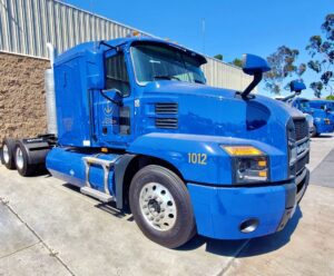 Blue natural gas heavy-duty truck